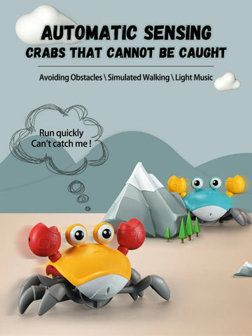 Electronic Pet With Music Toy Charging Escape Crab Dancing Octopus Auto-sensing Function Crawling Avoiding Obstacles kids gifts